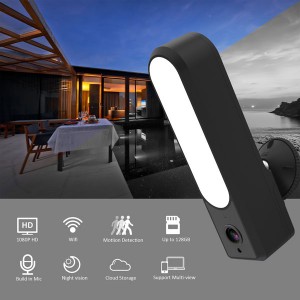 LAMPADA CON TELECAMERA IP WI-FI/WIRED FULL HD 1080P DA ESTERNO GESTIBILE DA  SMARTPHONE E