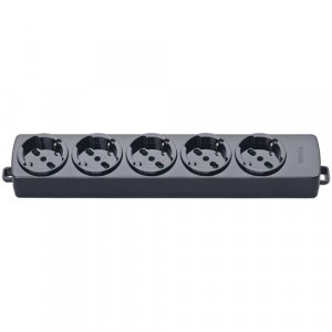 Presa multipla universale 5 uscite colore nero